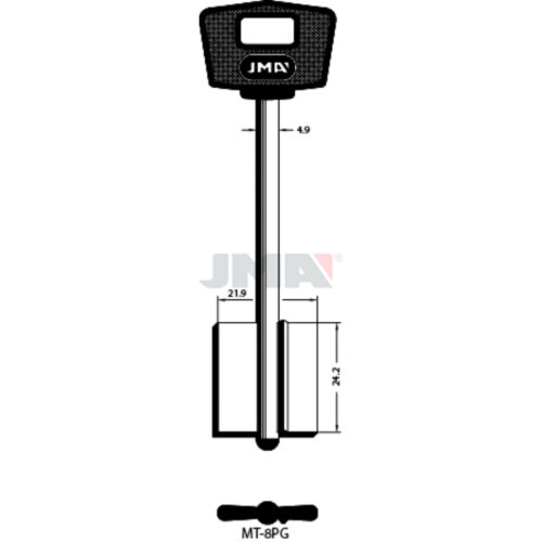 Chei Aripa Alama Plastic Negru MT-8.PG